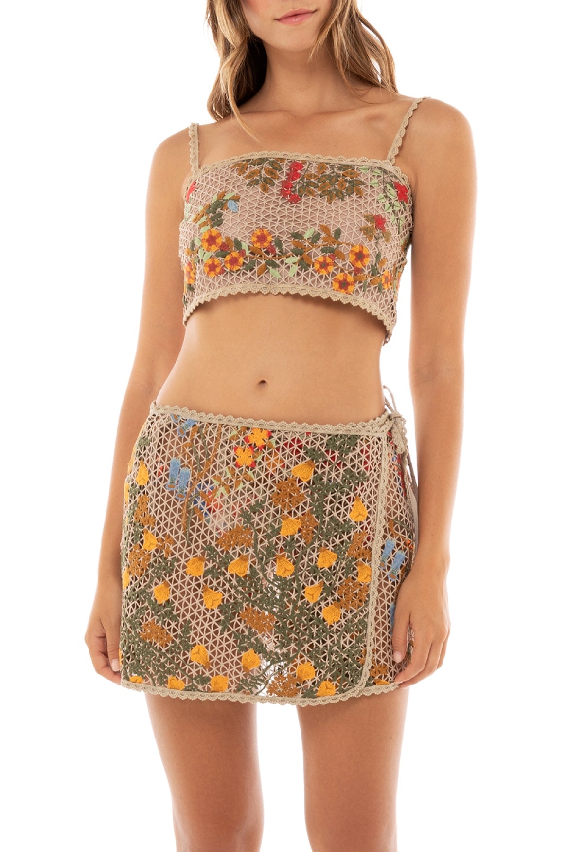 Vicky crop top Danina skirt tile