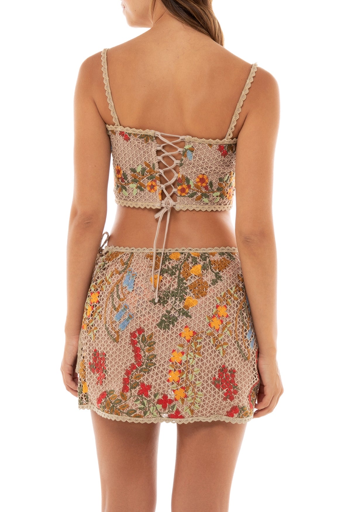 Vicky crop top Danina skirt tile