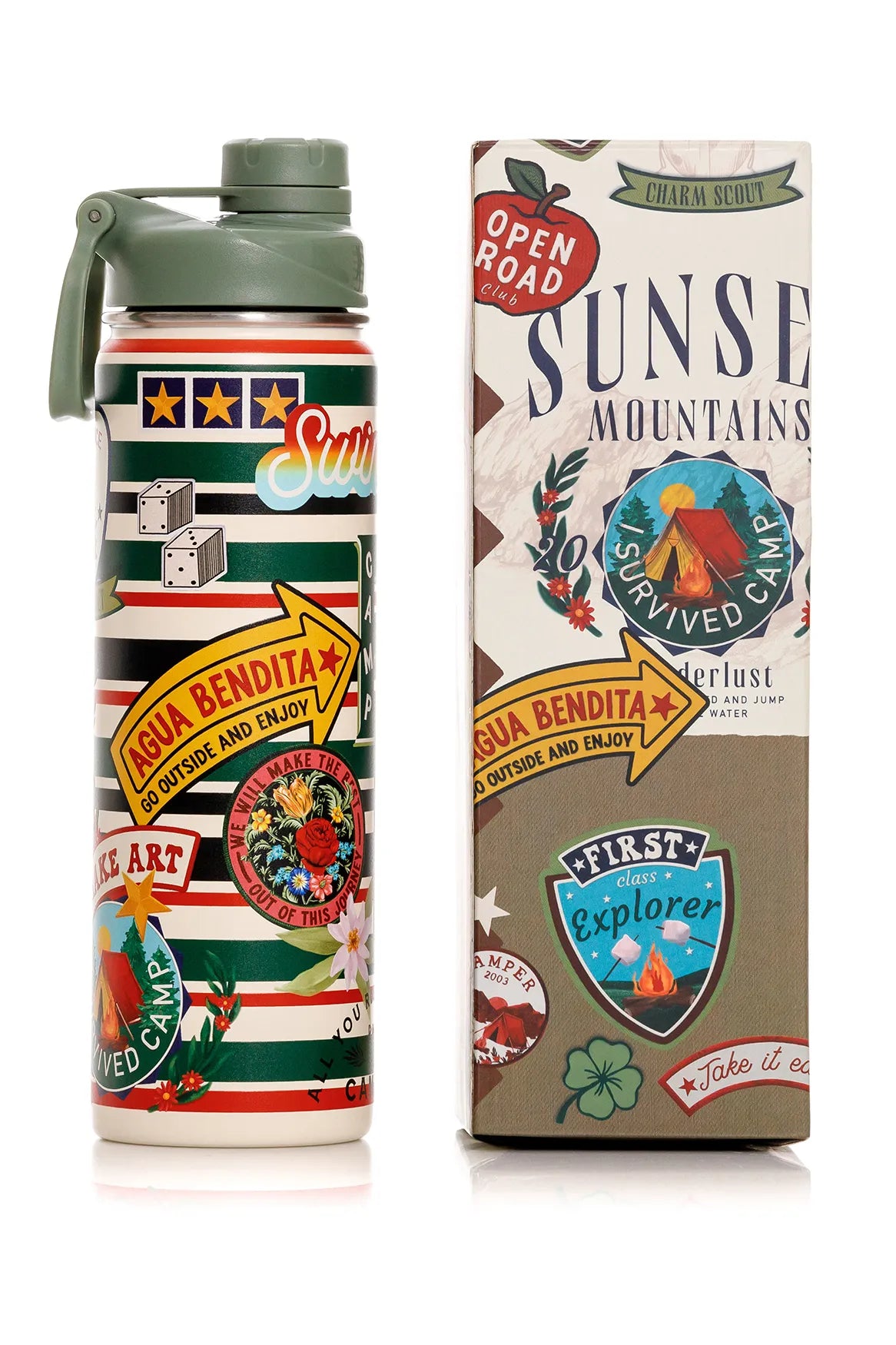 Summer water bottle bosco