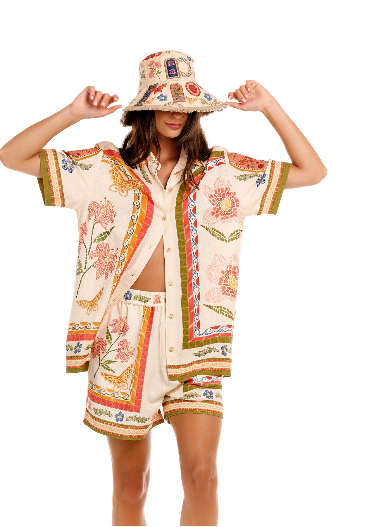 Shinny bucket hat fiore