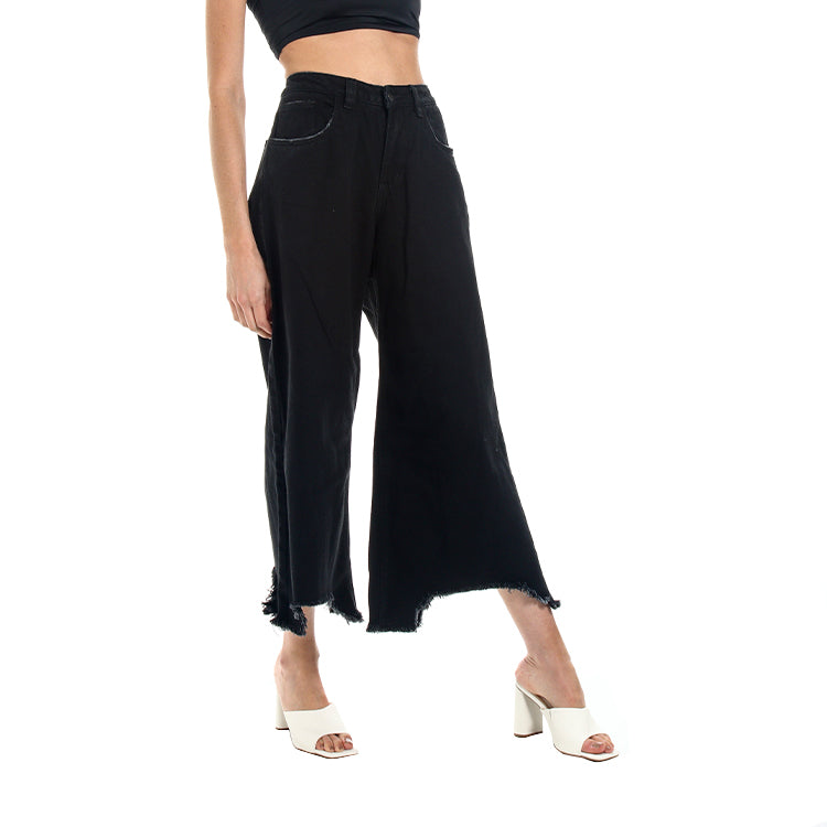 Mid rise loose jeans negros