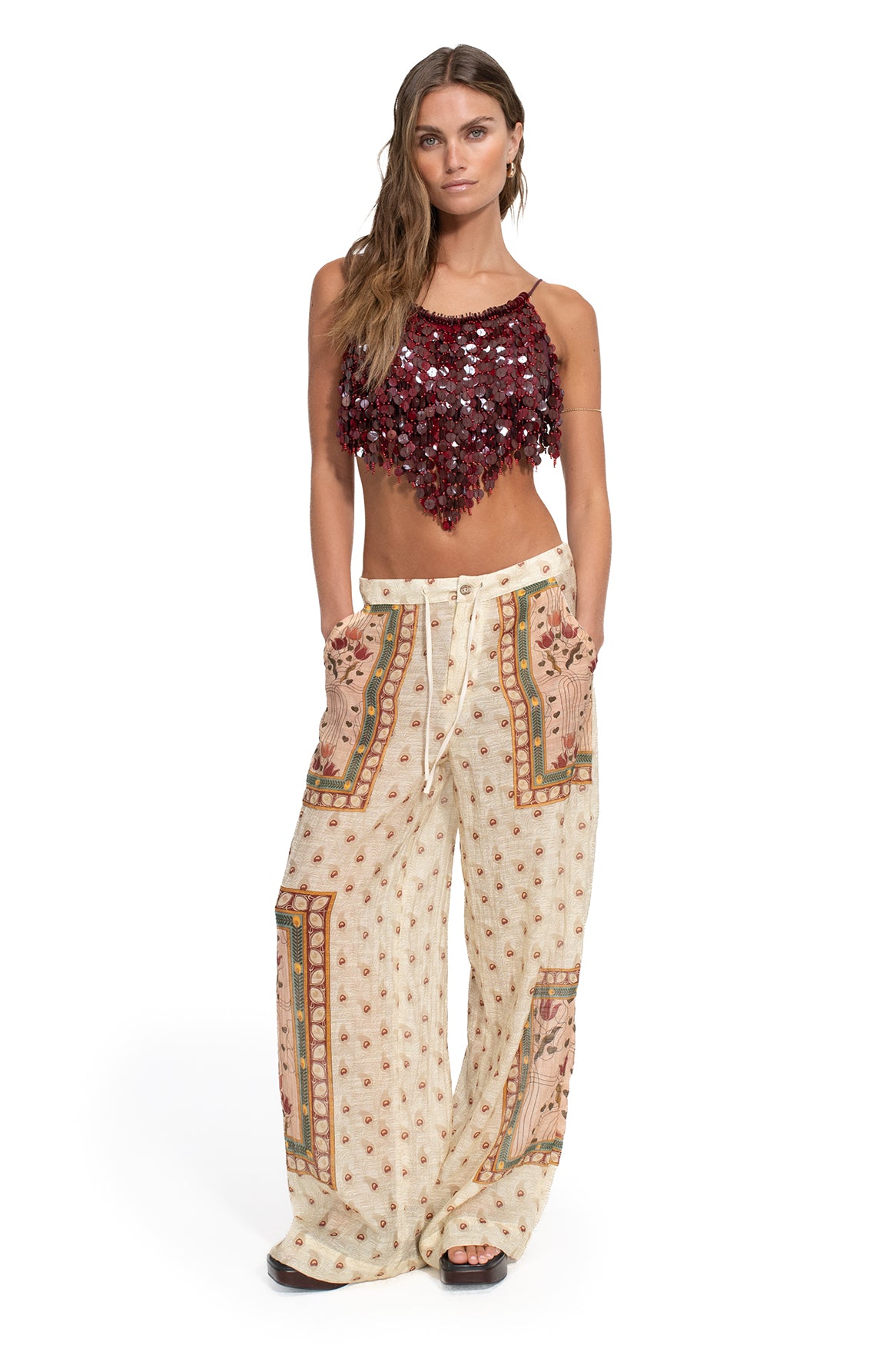 Cailin crop top plume