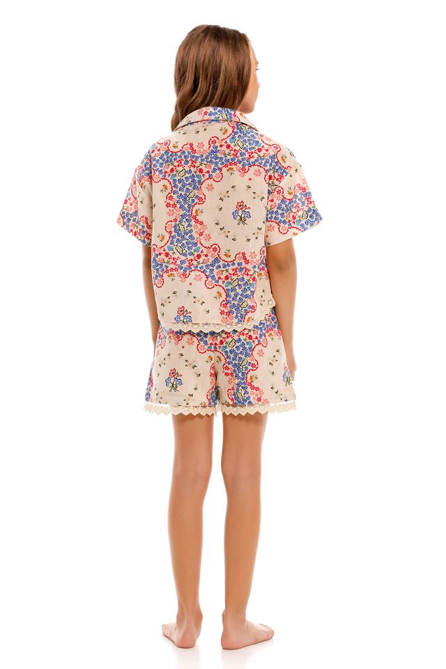 Clarabelle shirt laya shorts bleu