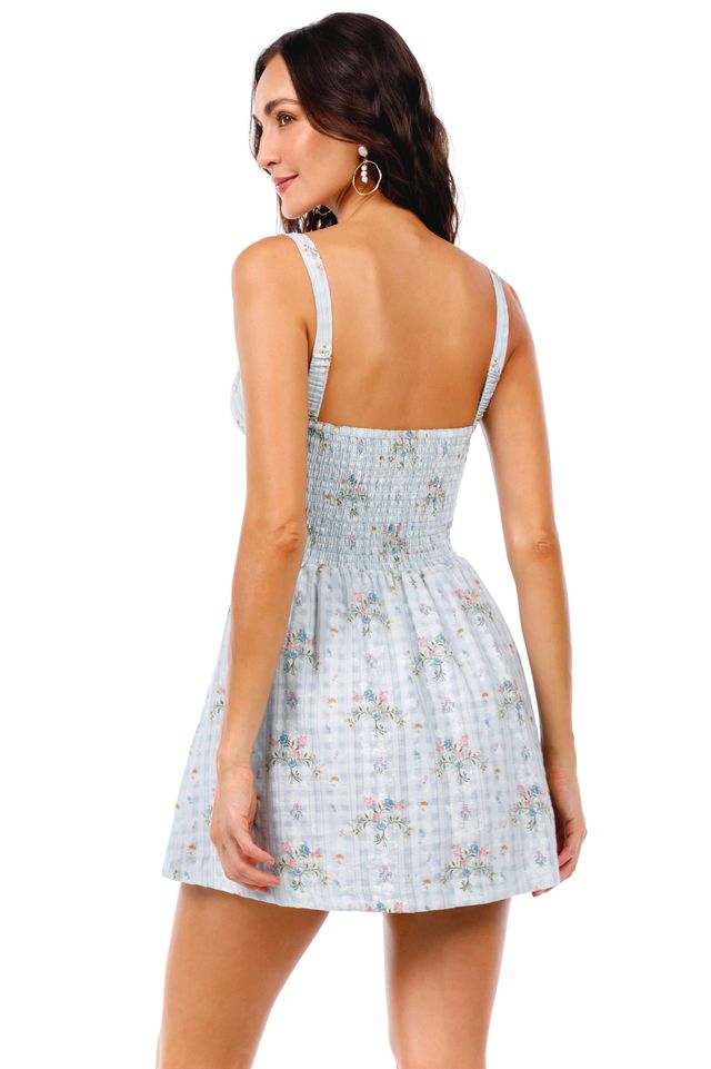 indie mini dress bleu